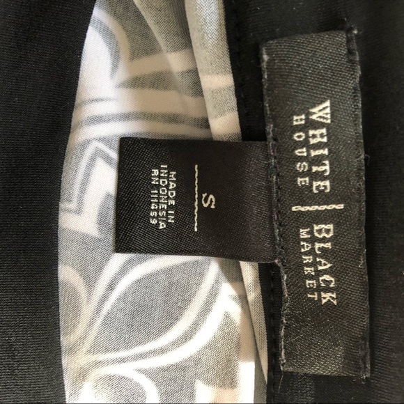 White House Black Market Black & White Tunic - S - Picture 3 of 4